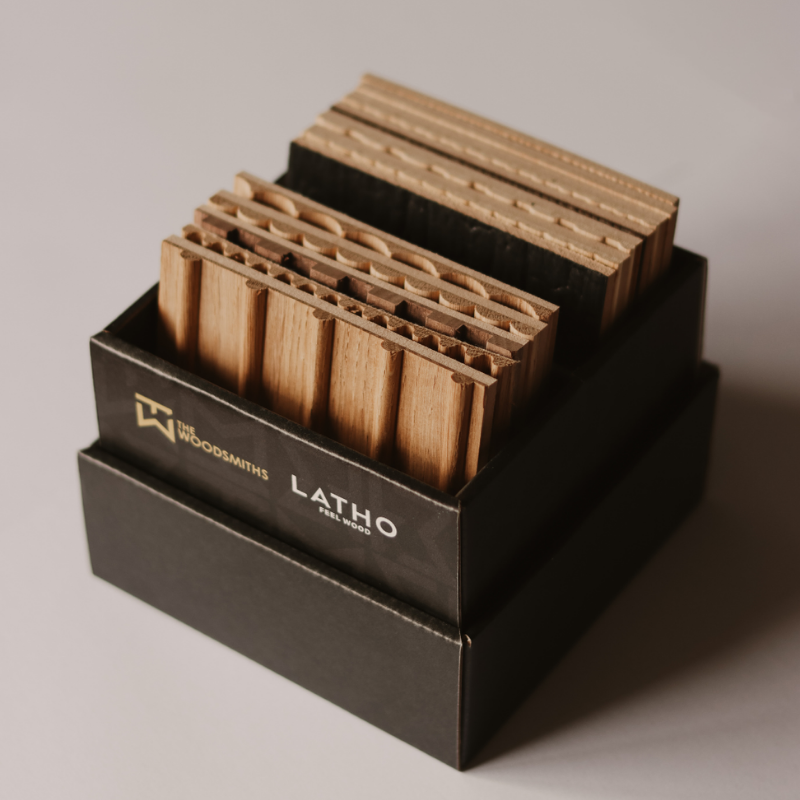 Latho veneer panels for wood benchtops