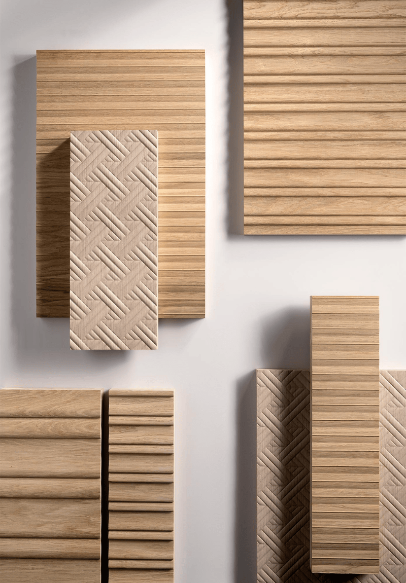 Latho veneer panels for wood benchtops